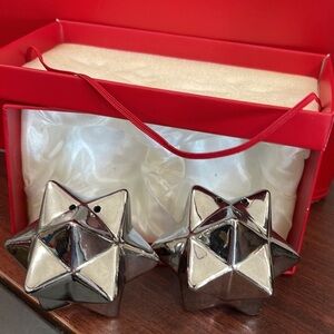 Pier 1 silver stars salt and pepper shakers